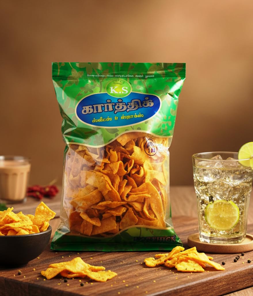 K.S Kovilpatti Seeval - Ribbon Pakkora - Seval | - Pack of 3 x 250gm (750 GM)