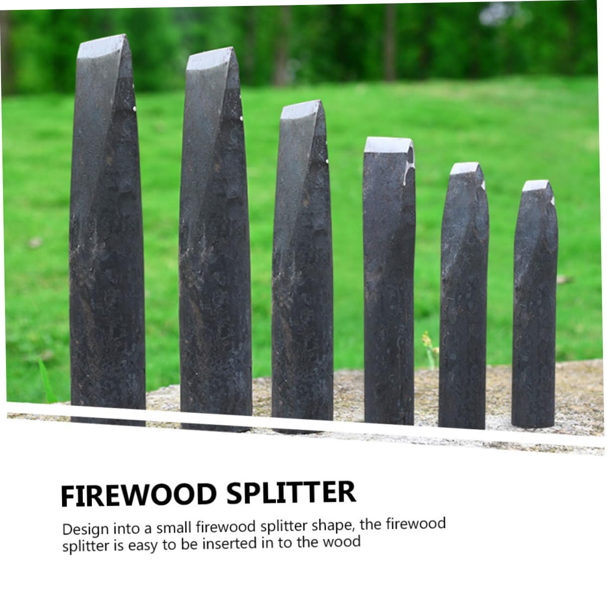 Spaltkeil aus Eisen Schwarz für Holzverarbeitung, Schwer
