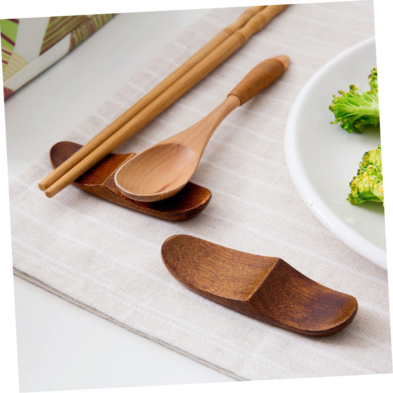 Soporte para palillos – Pack de 3 soportes de madera para utensilios para restaurantes, 8,5 x 2,5 x 1 cm, ideal para uso doméstico y comedor