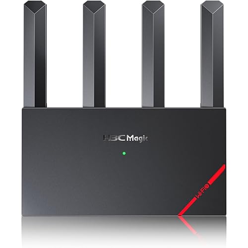 H3C AX1800 Dual-Band WiFi 6 Router(NX18 Plus)-802.11.ax High-Speed Router, 4 High-Gain Antennas, Whole-Home Coverage, WPA3, Subscription-Free Network Security & Parenta Controls,VPN, EasyMesh