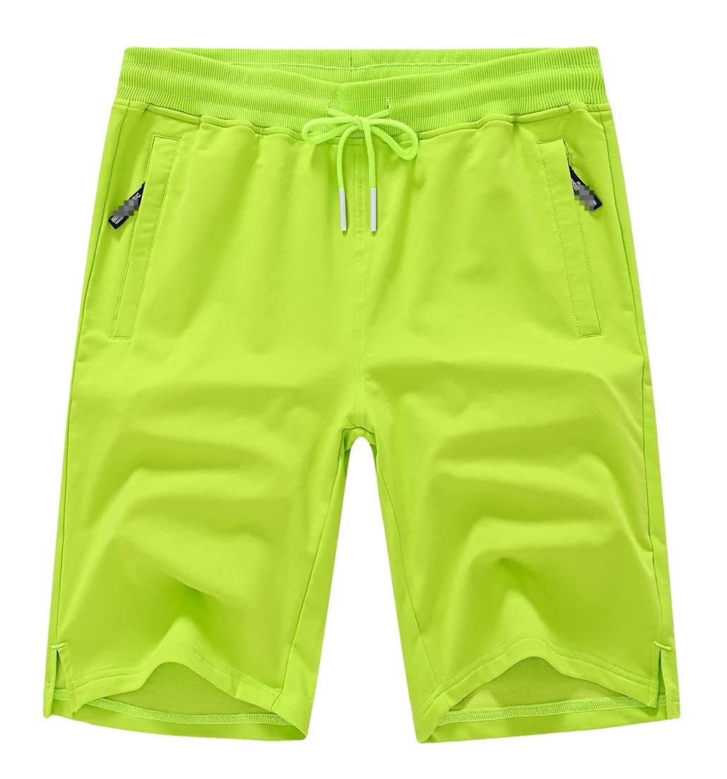 Keusyoi męskie spodenki ze sznurkiem bawełniane Slim Fit elastyczne spodenki sportowe męskie spodnie dresowe do biegania na co dzień odzież męska
