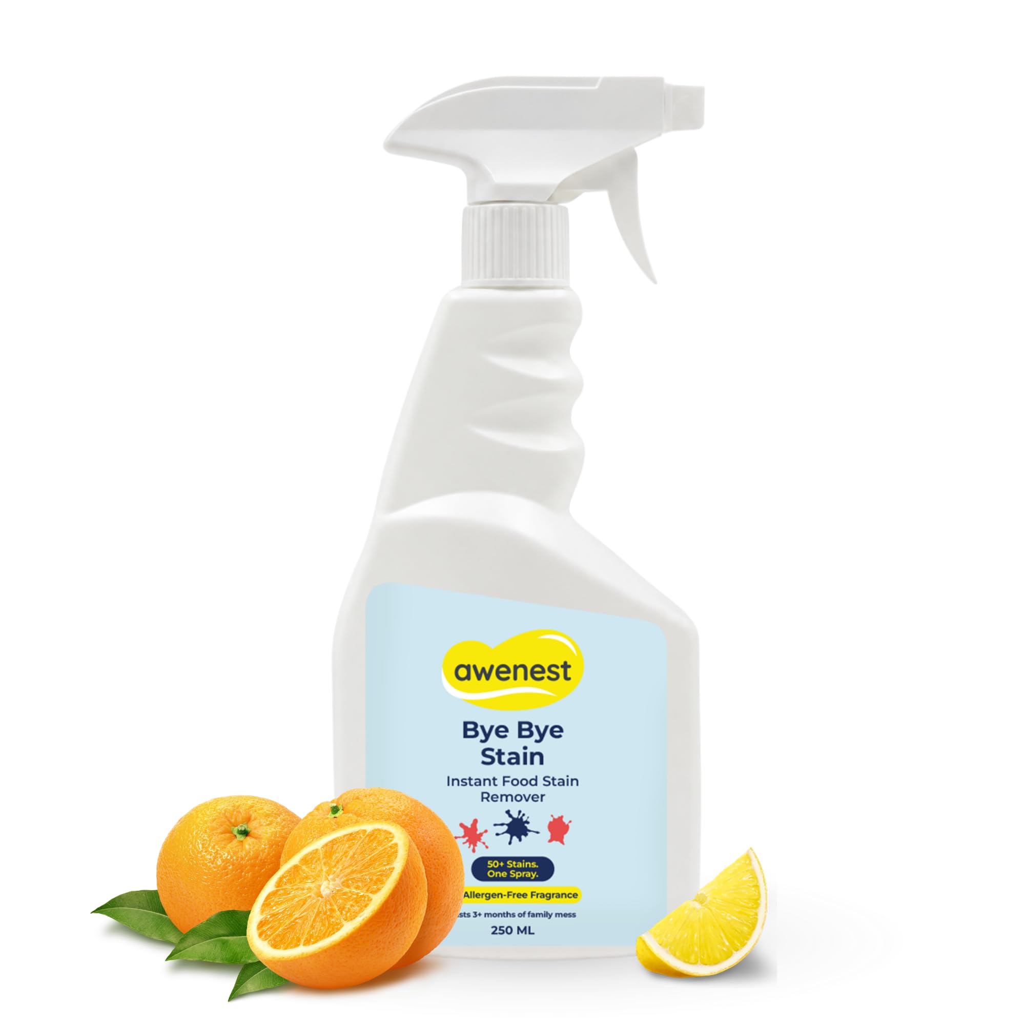 awenest Bye Bye Food Stain | Instant Food Stain Remover Spray - 250 ml | Toxin-Free | Eco-friendly & Plant-Based | Perfect for Clothes Sofas Car Seats & More-image-11