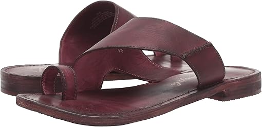 burgundy and gold nike flip flops