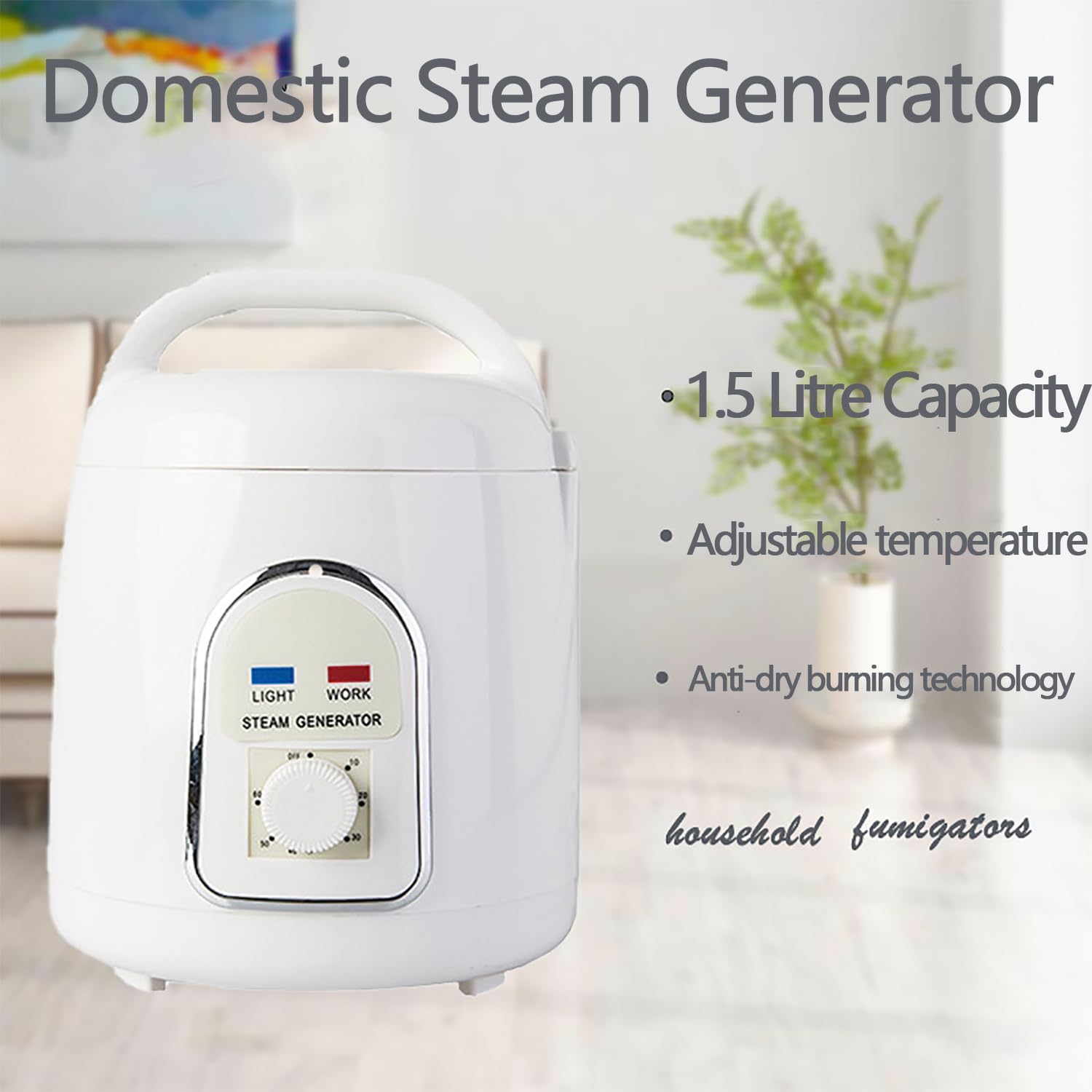 Vaporizador portátil de sauna con temporizador, antifugas y protección contra quemaduras secas, diseño de separación segura para relajación en el hogar y el salón de belleza