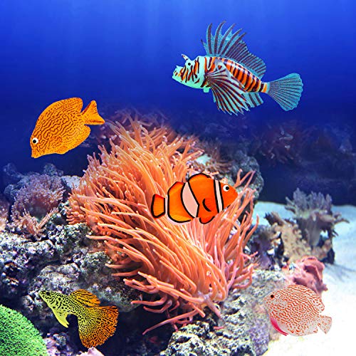 Image of Weewooday 7 Pcs Artificial Fish Glowing Effect,Modern Color