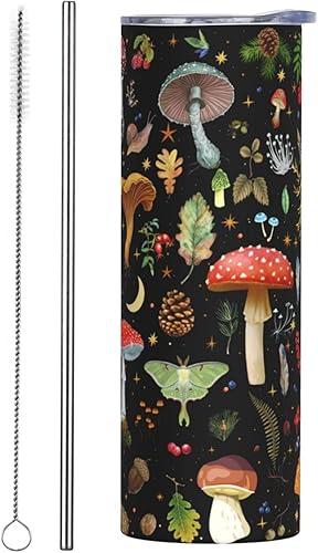 Miniatura 2 de Taza de hongos, taza de hongos, regalos de hongos, taza de café de 20 onzas, taza de viaje aislada con tapa a prueba de fugas, vaso reutilizable de