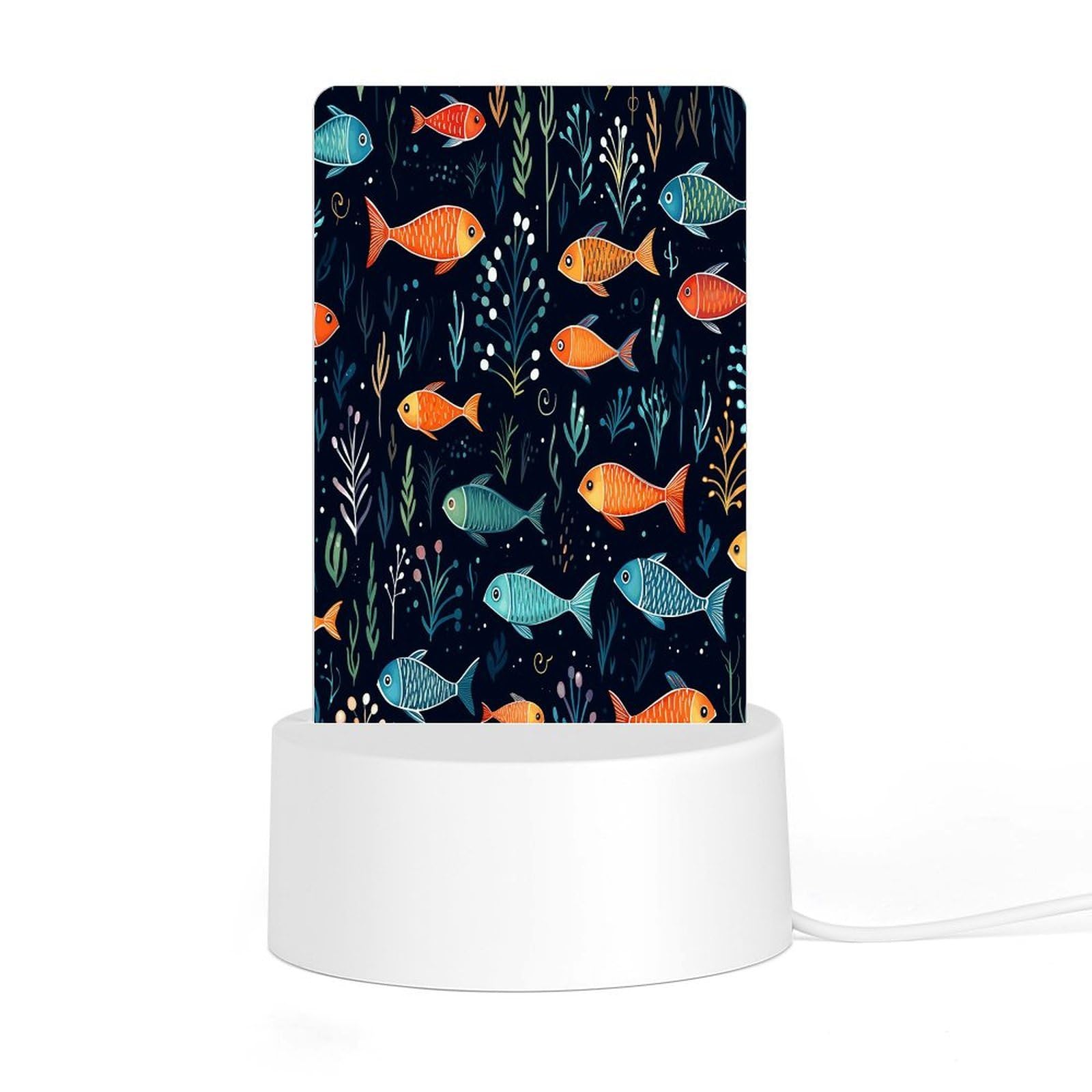 Adfgyerh Style Small Fish Pattern Night Light Acrylic Material Easy Installation, Home Decor Usb Interface Power Supply, Lamp For Restaurant Bar Cafe Room Decor