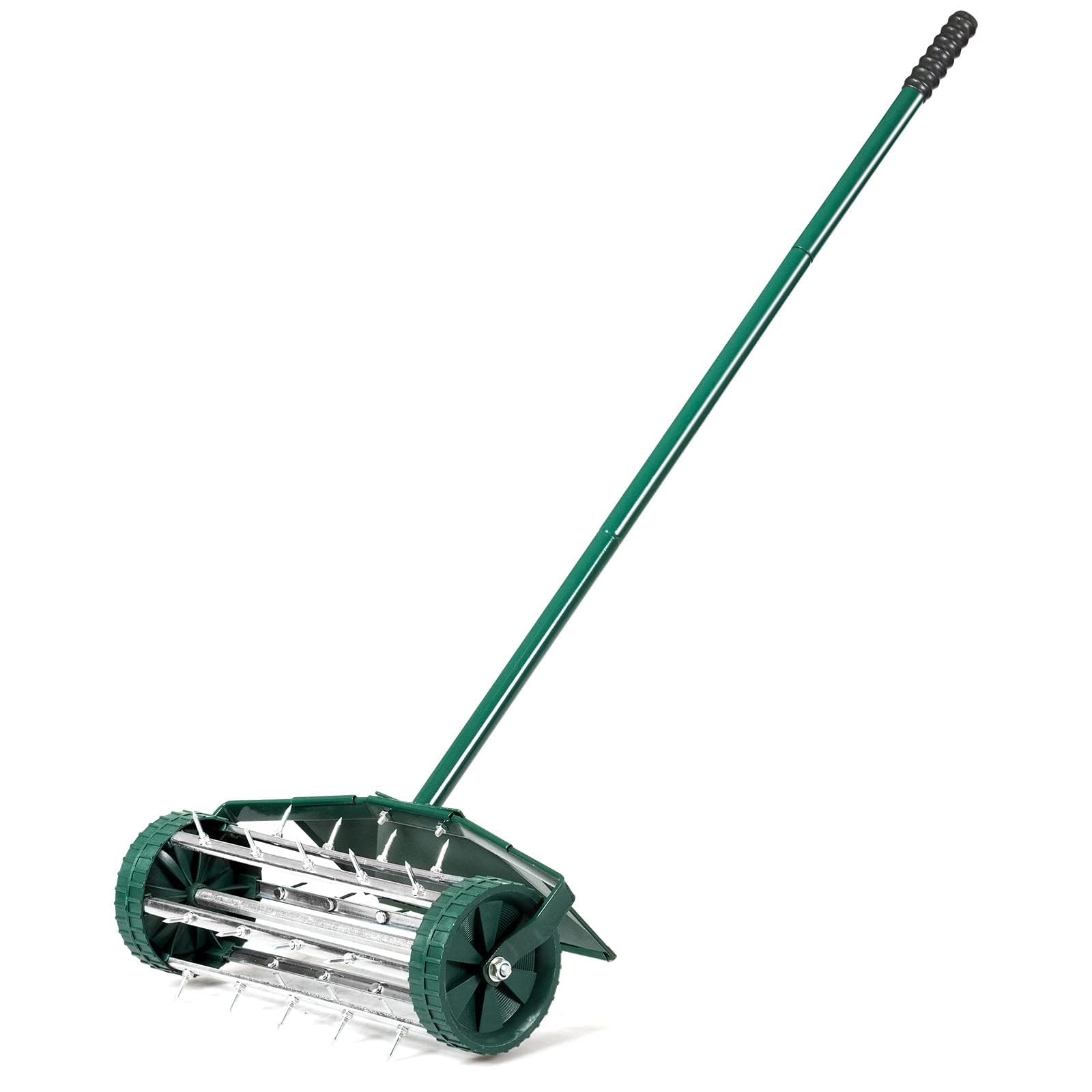 RELAX4LIFE Arieggiatore Manuale per Prato, Aeratore da Giardino con Rullo Spinato e Parafango, Unghie da 3 cm, Ideale per Giardino, Cortile e Prato