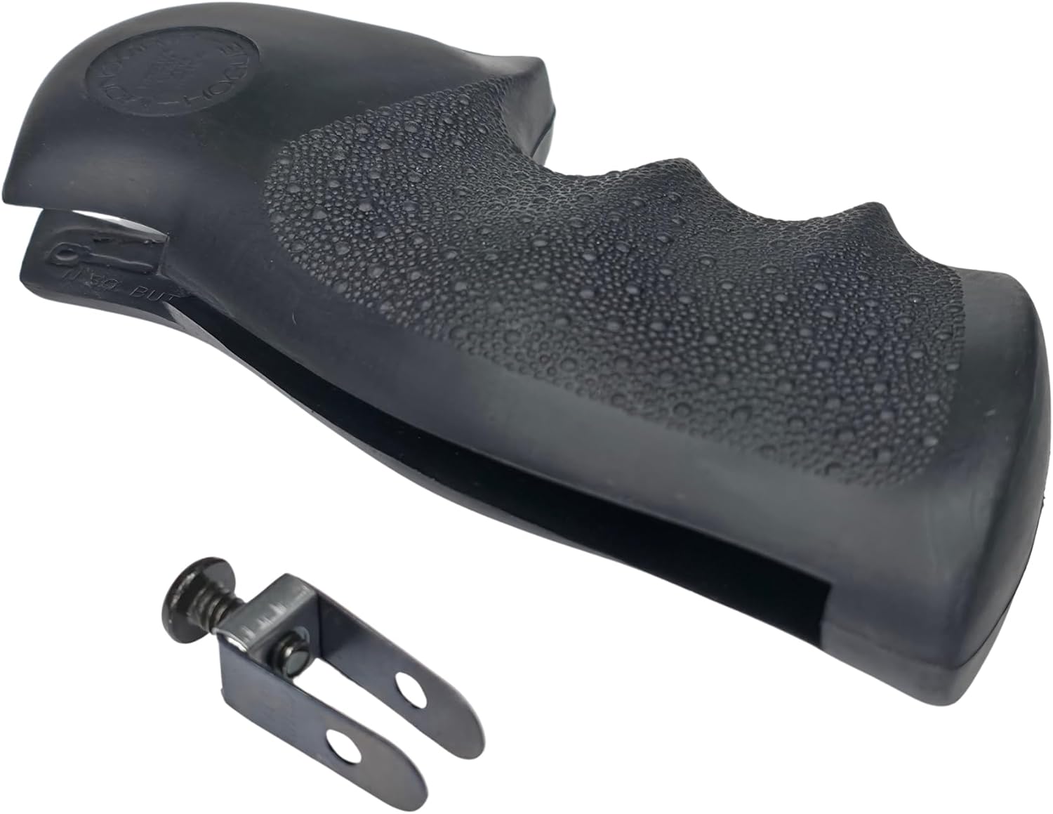 Hogue OverMolded Rubber Monogrip for S&W N Frame, Square Butt Revolver Grip, Black - 29000
