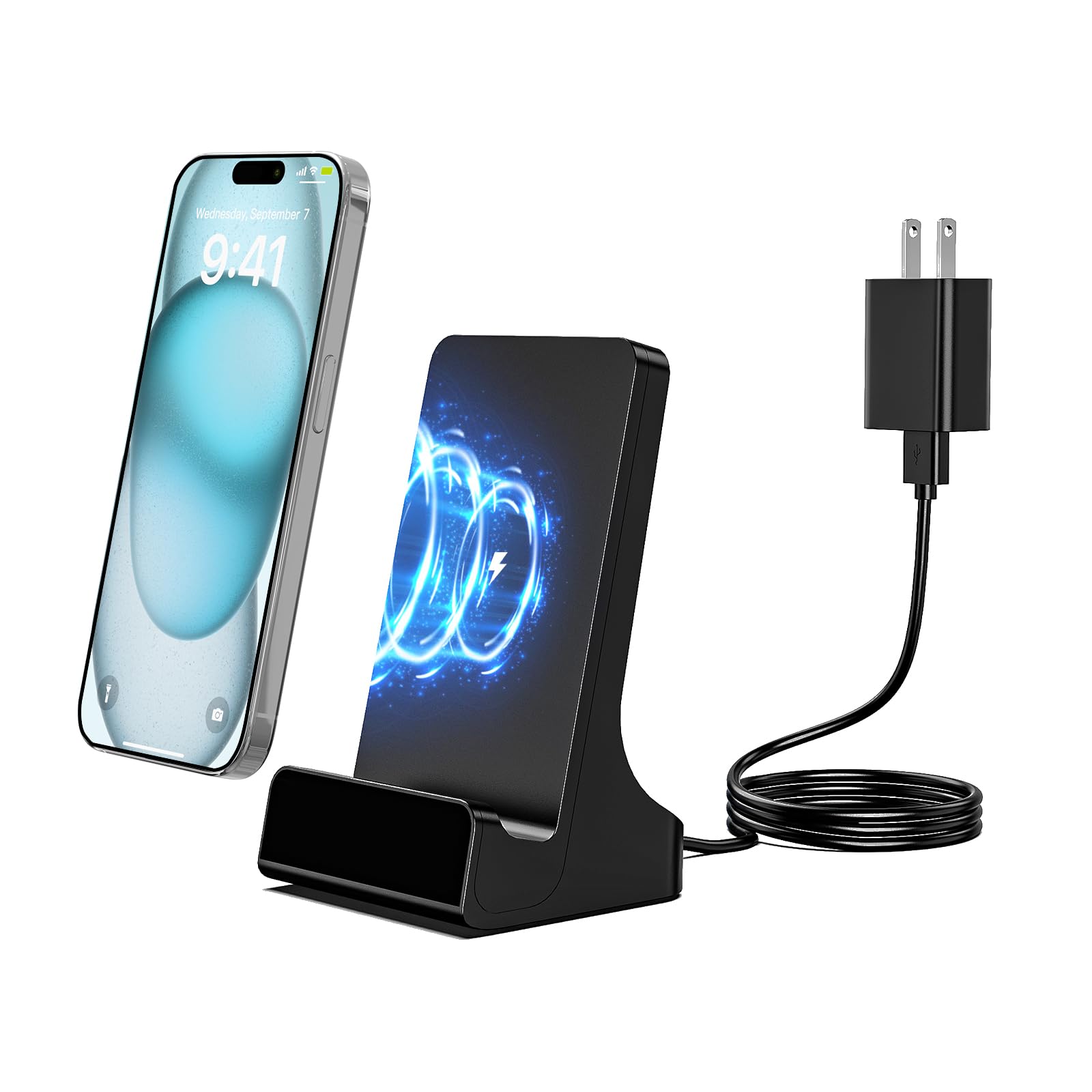 LIZVIE Hidden Camera Charger Dock 2K Pixels with 160 Wide-Angle Adjustable Lens - Night Vision and Motion Detection