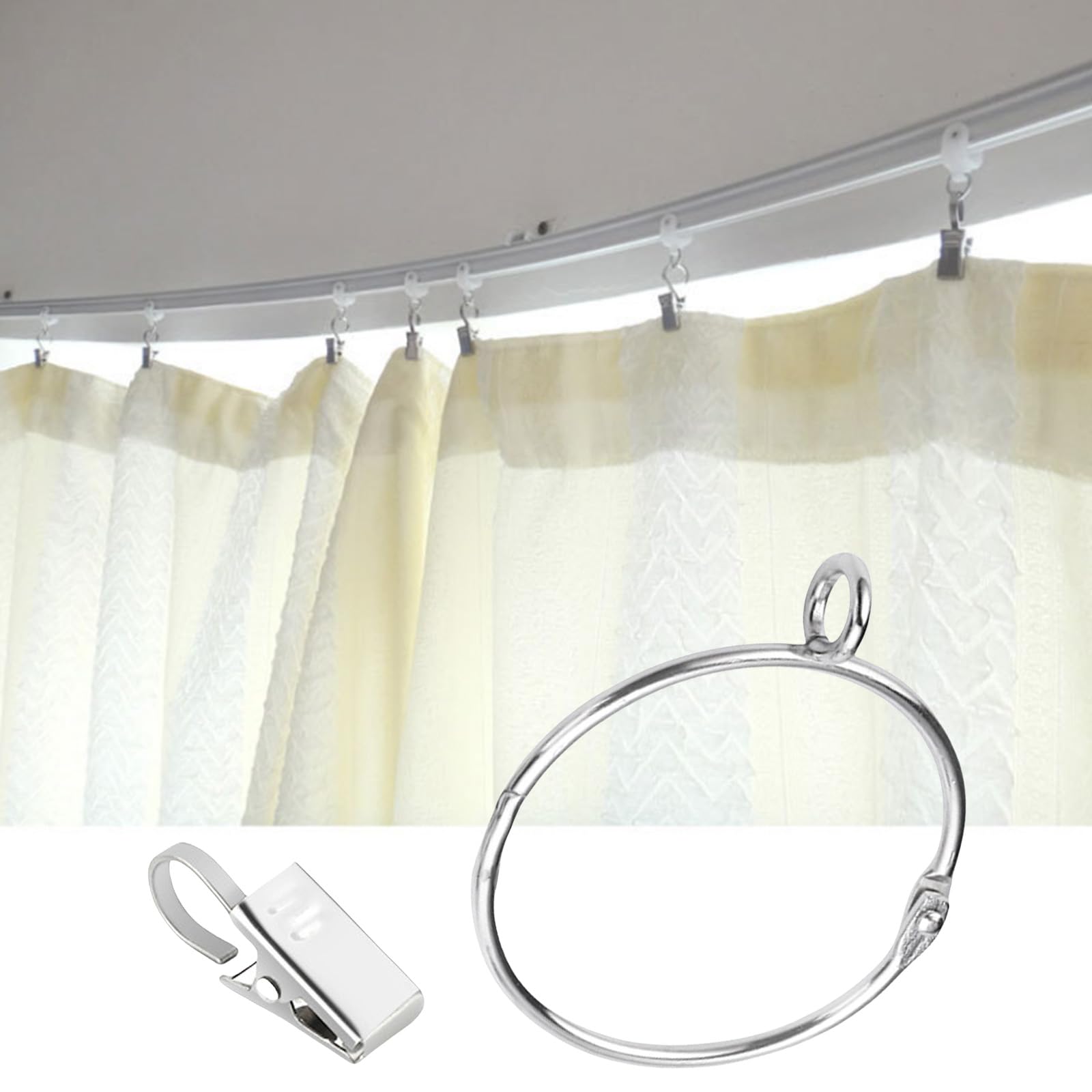 Ganci per tende con clip Opzionale Pacchetto Ganci Ganci Clip Anelli per appendere Tende Anelli decorativi