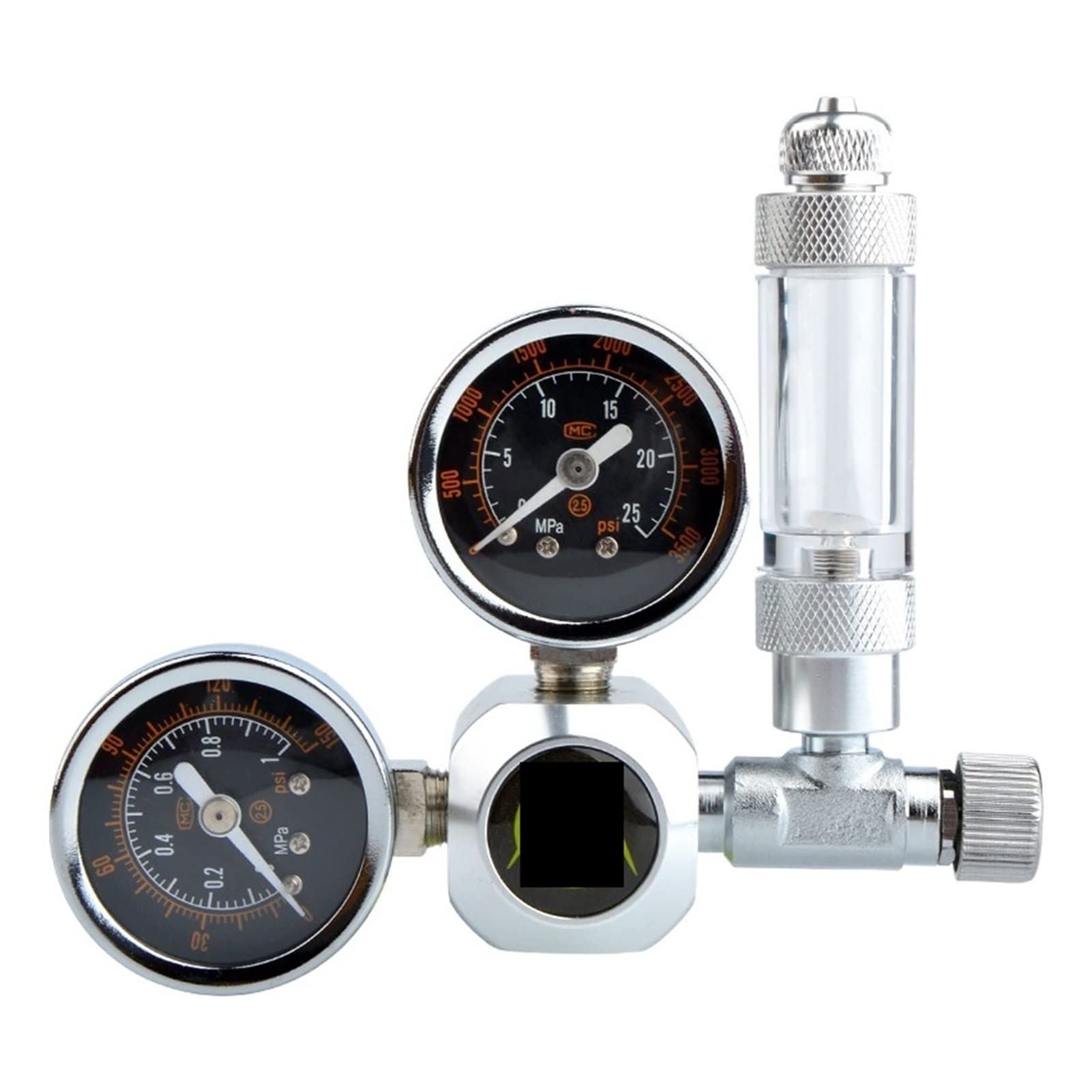 Reduktor ciśnienia CO2, majsterkowanie Akwarium CO2 Regulator Zestaw elektromagnetyczny generatorów reaktora systemu sterowania(Big double meter,G5-8)