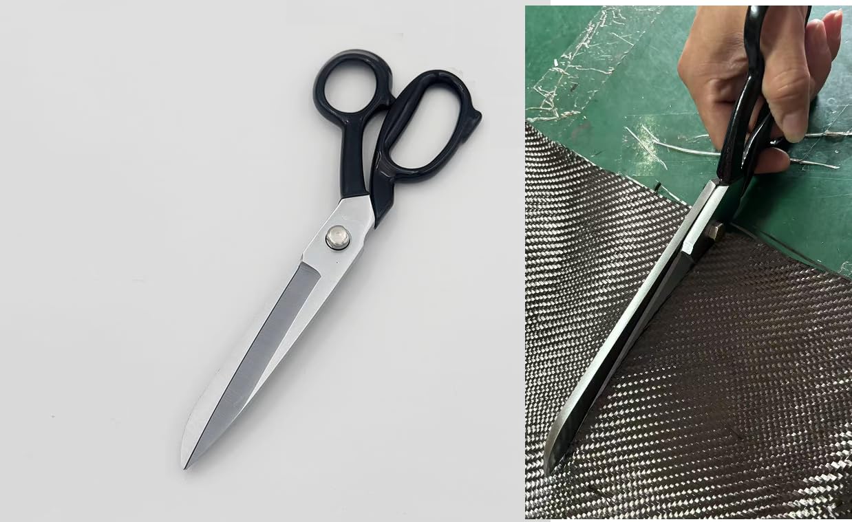 LFI 12" Fiberglass Mat Cutter, Carbon Fiber Scissor, Black