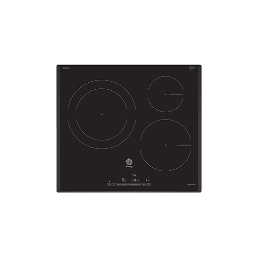 Balay 3EB965LU - Placa inducción, Zona gigante de Cocción, Control Deslizante, 60cm, Color Negro