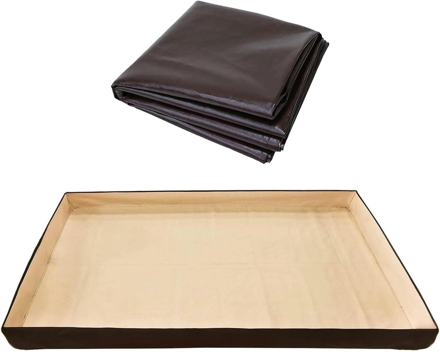 7FT/8FT Heavy Duty Leatherette Billiard Pool Table Cover, Water Furniture Cover Billiards Pection Furniture Cover, Billiard, Snooker & Pool Table Covers, Brown
