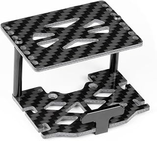 MOHERO RC Battery Tray Double Decker Carbon Fiber ESC Mount Plate for 1/18 RC Crawler Car TRX4M Upgrade Parts