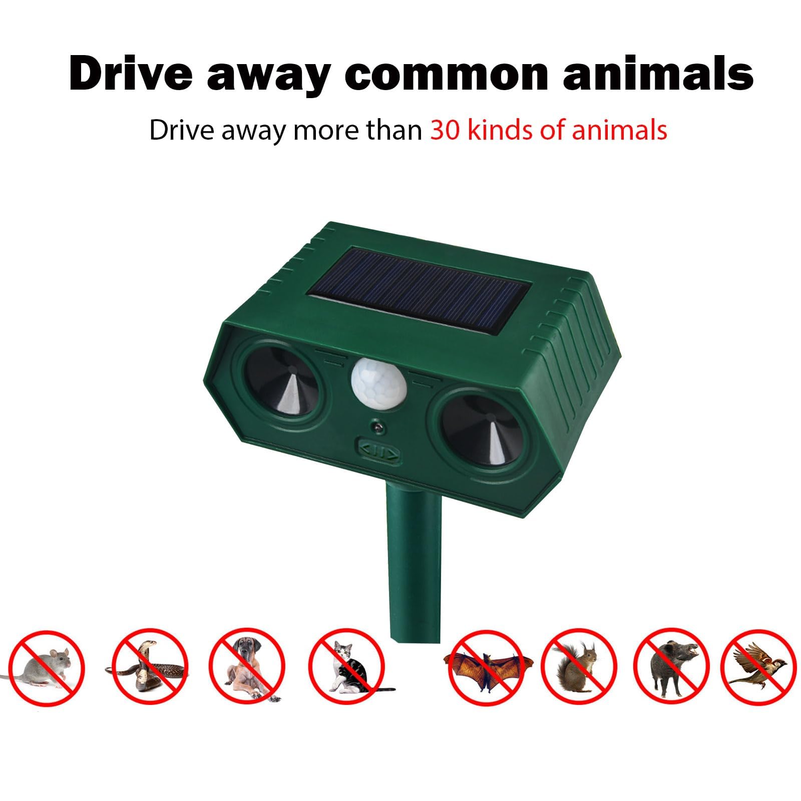 Solar cat Deterrent Animal Repeller, cat Repellent, Marten & Bird Deterrent with PIR Sensor (120° Detection Angle, 12m Range) - Image 4