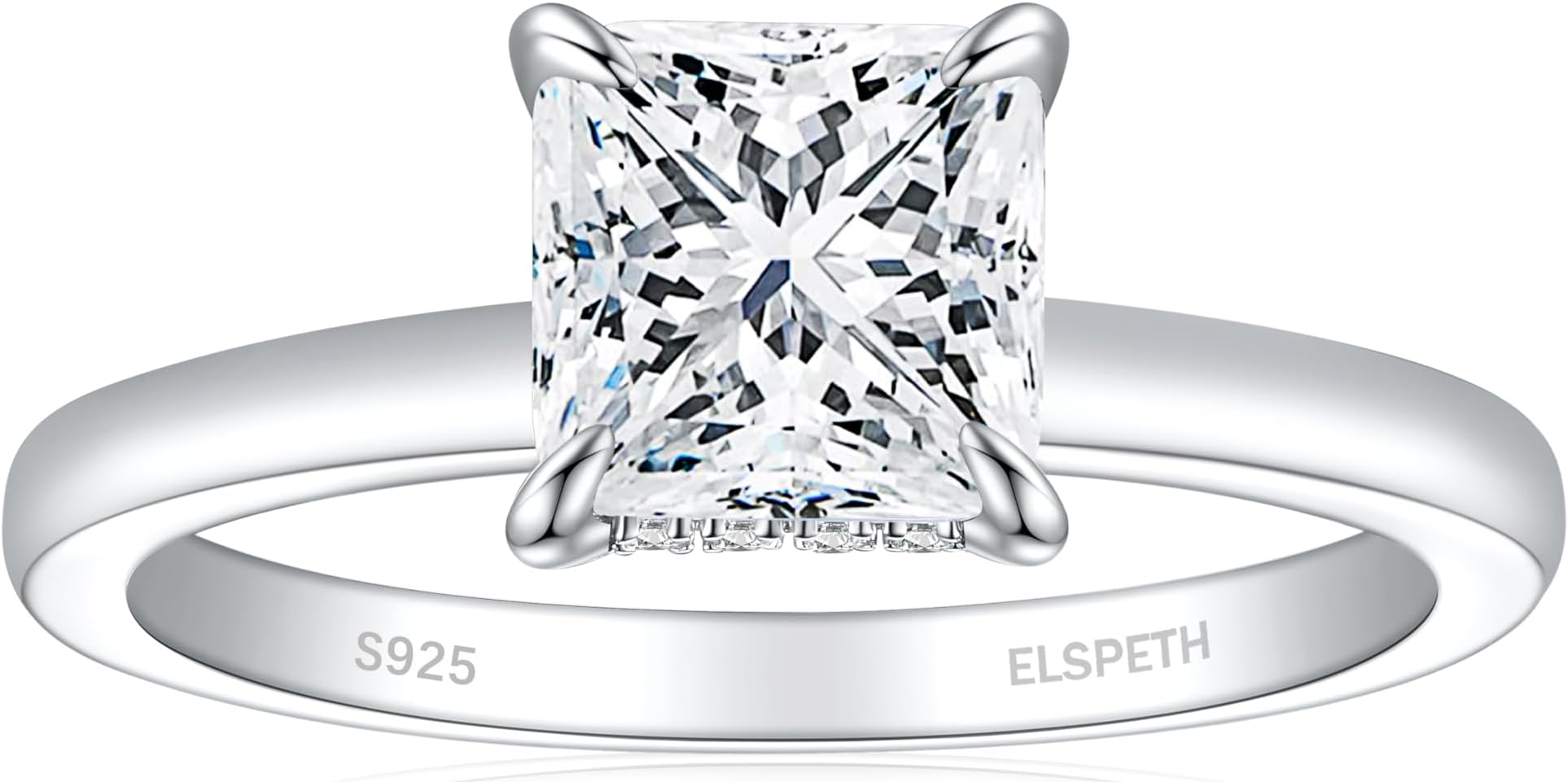 925 Sterling Silver Engagement Ring for Women Oval/Radiant/Pear/Princess/RoundCut Cubic Zirconia Promise Ring Size 4-10