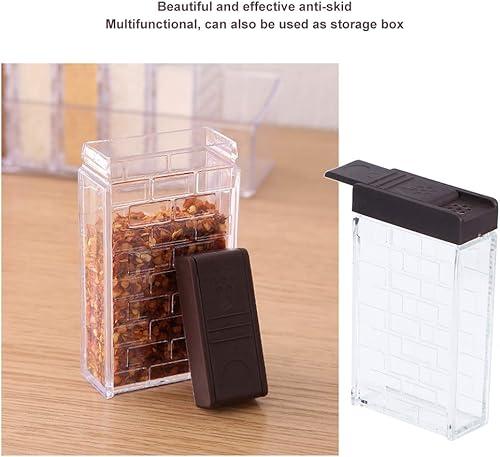 Miniatura 8 de Fydun 6 PieceS Set 2-Way Lid Opening Double Hole Seasoning Box Pot Set With Base Kitchen Tools And Supplies Wide Range Of Uses