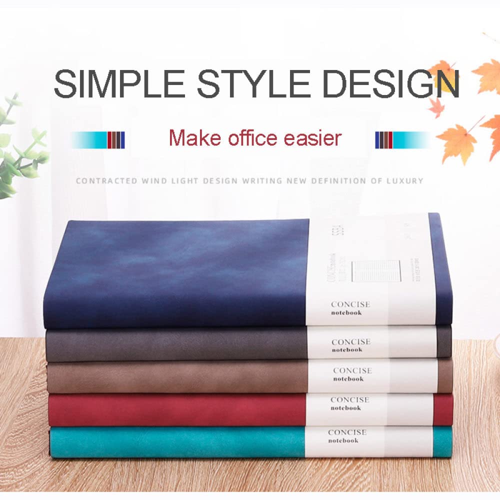 A5 Copertina morbida in pelle Blocco note Planner carino Agenda Settimanale Viaggiatori Quaderno semplice Studente SchooAl Suplies, rosso, 2 pezzi