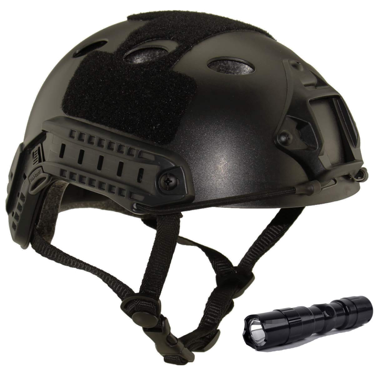 Buy Helmet, Airsoft Army Style PJ Type Fast Helmet with NVG Goggles for CQB Shooting Paintball