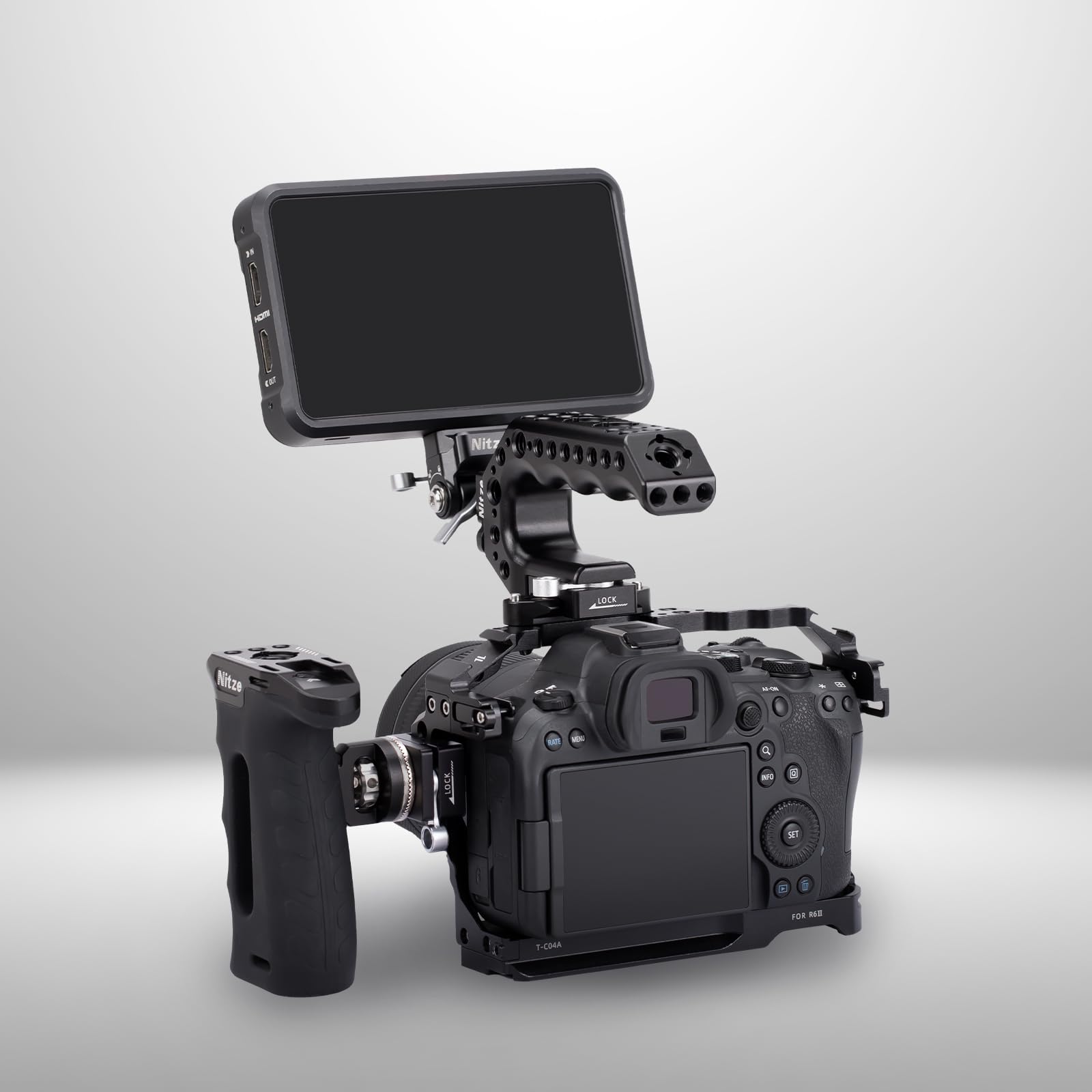 Nitze NATO-Klemme mit ARRI Standard Rosette, Quick Release NATO Clamp with Rosette für Kamerakäfig Monitor-Käfig Magic Arm - N64F