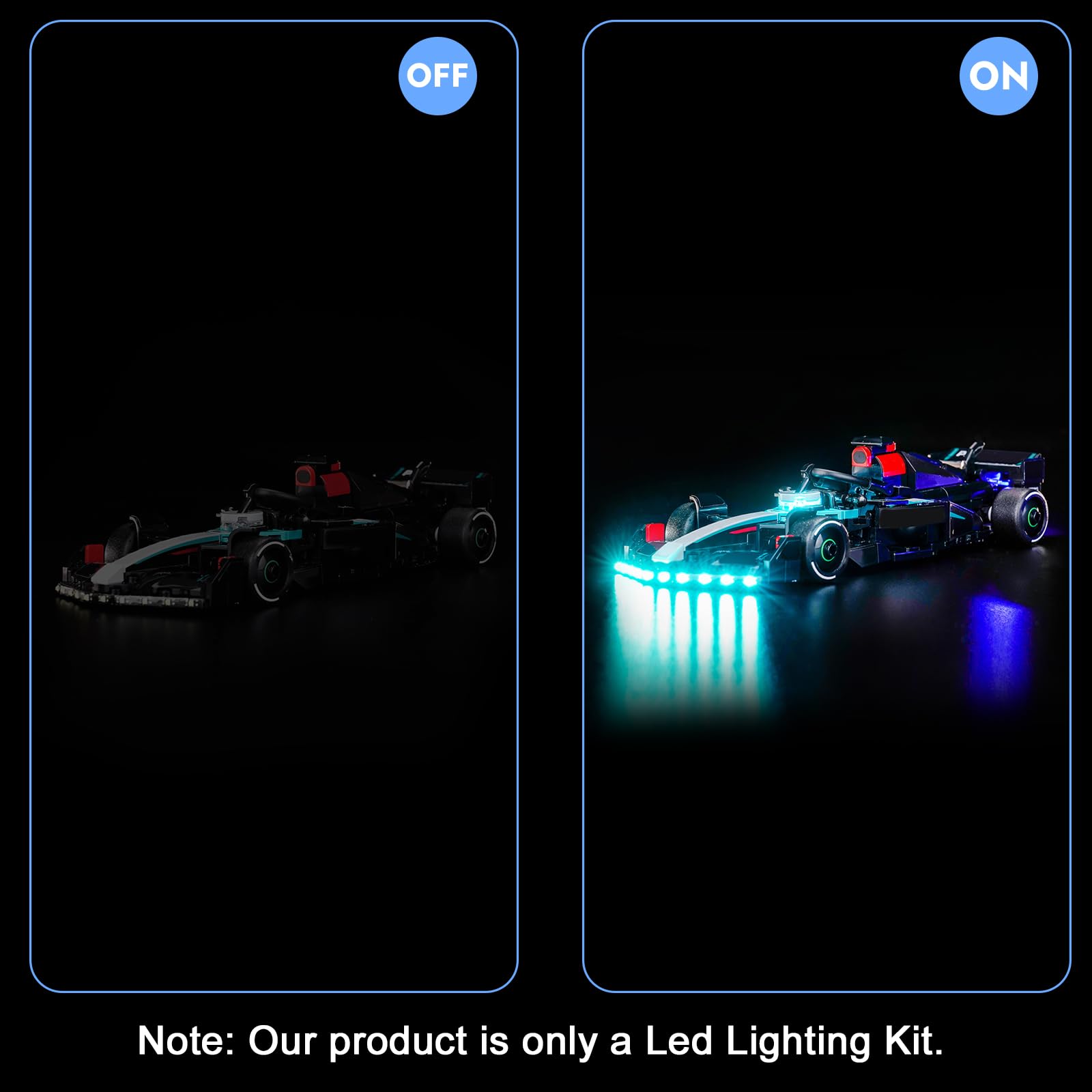 LocoLee Led Light Set Compatible with Lego 77244 Mercedes-AMG F1 W15 Race Car Led Decoration Lighting Kit Compatible with Lego F1 77244 Building Blocks Model,Only Lights Set,No Model - Image 4