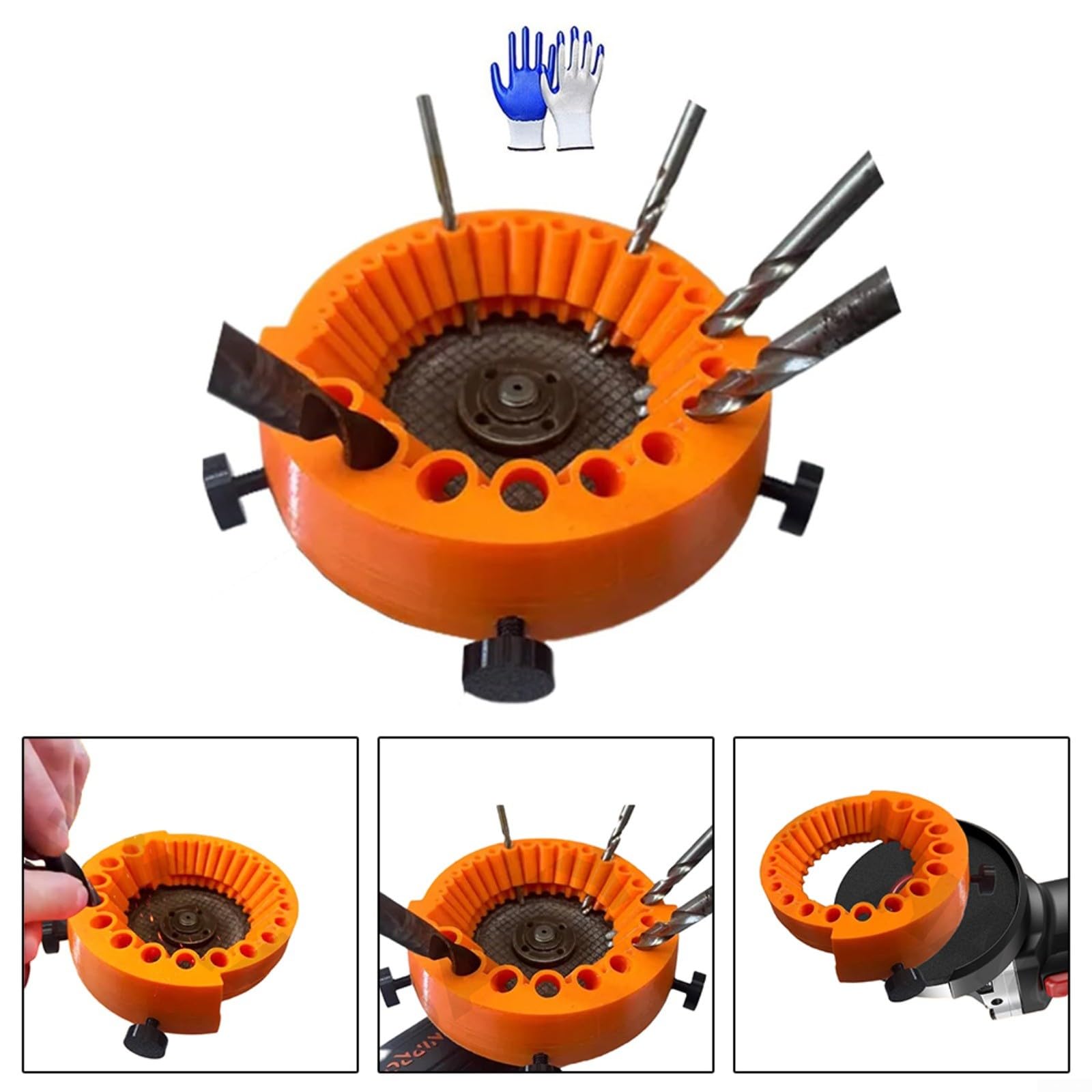 Affilatrice per trapano 2-13 mm per smerigliatrice angolare 125 mm, trapano abrasivo, levigatrice per punte smussate, strumento di levigatura multiuso, accessori per trapano elettrico (B)