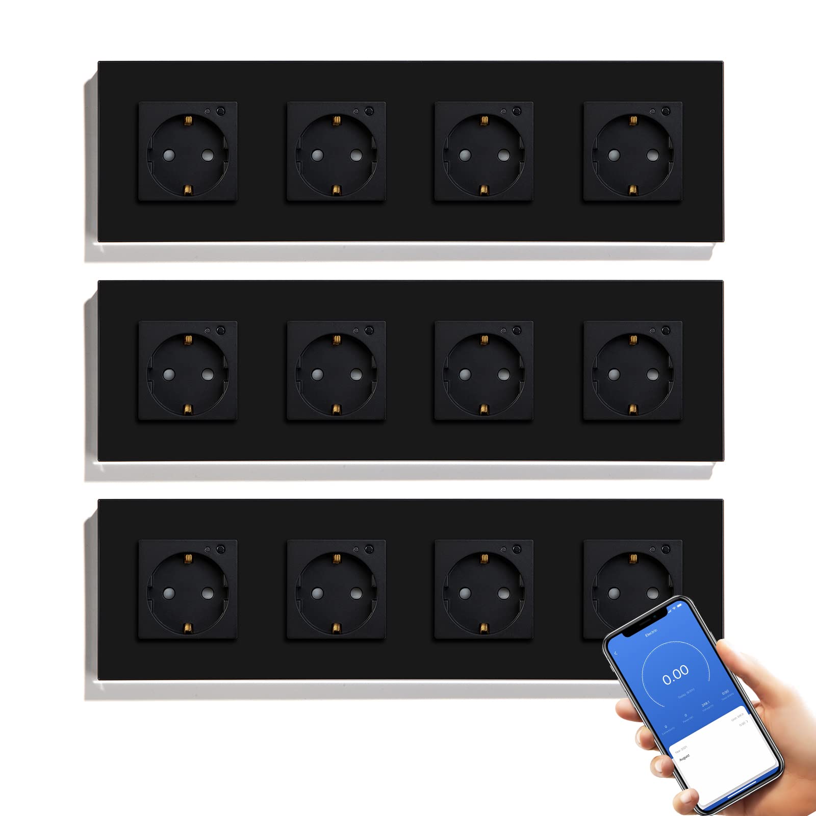 BSEED Enchufe Inteligente con 20W USB y Tipo C,Mate Enchufe Pared Wifi con Medidor Consumo,Control Remoto por APP & Voz,Requiere Cable Neutro,1 Enchufe,Blanco 86mm — view 124