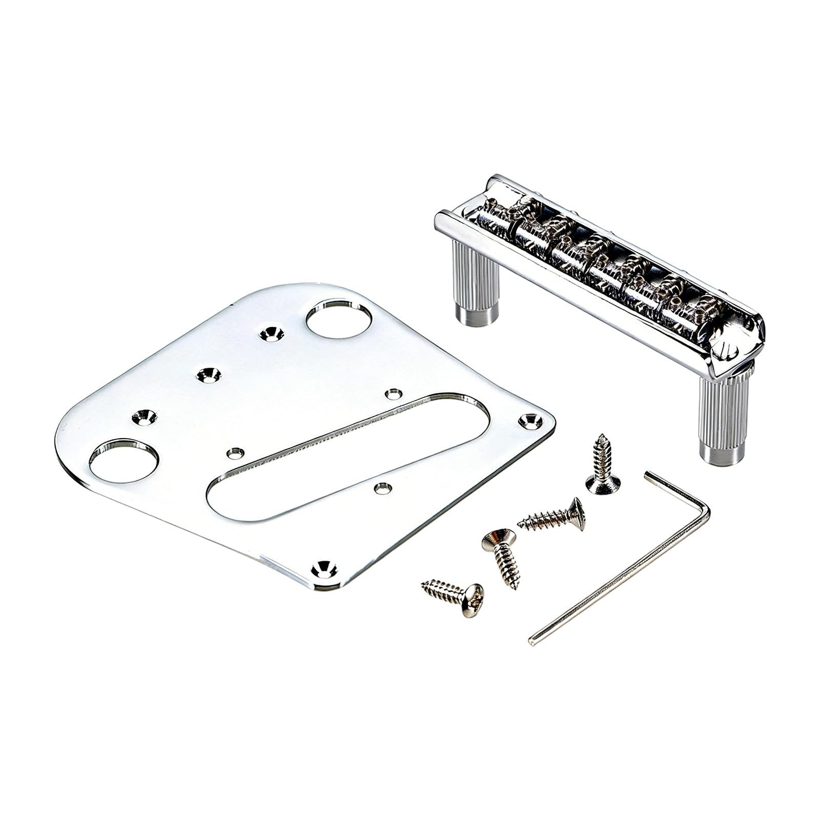 Juego de repuesto profesional de 6 sillines y placa estabilizadora para puente de guitarra B5 y B50 de fácil instalación y placa estabilizadora