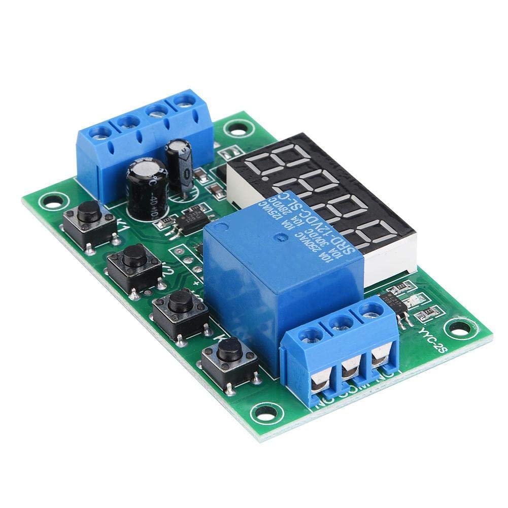 Modulo Timer Ciclico Digitale 12V Display LED Regolabile per Automazione Industriale e Controllo