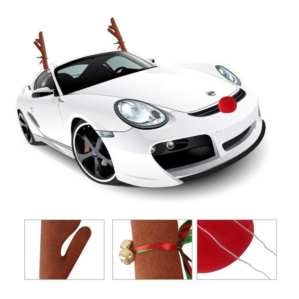 Kerst Rendier Gewei Auto Decoratie Kit Ip44 Waterdicht Led Multicolor 50led Dubbelzijdige Verlichting Met Jingle Bells Rudolph Auto Holiday Accesso Kerst Rendier Gewei Auto Decoratie Kit Ip44 Waterdicht Led Multicolor 50led Dubbelzijdige Verlichting Met Jingle Bells Rudolph Auto Holiday Accesso
