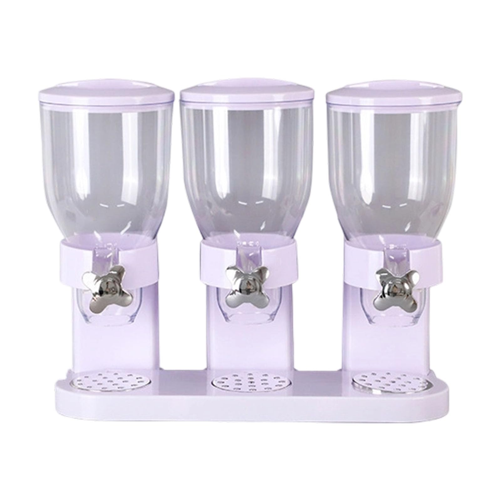 Hsioluted Sturdy ABS Cereal Dispenser Featuring Double Storage Tanks and Triple Control for Freshing Food Kitchen Storage Solution