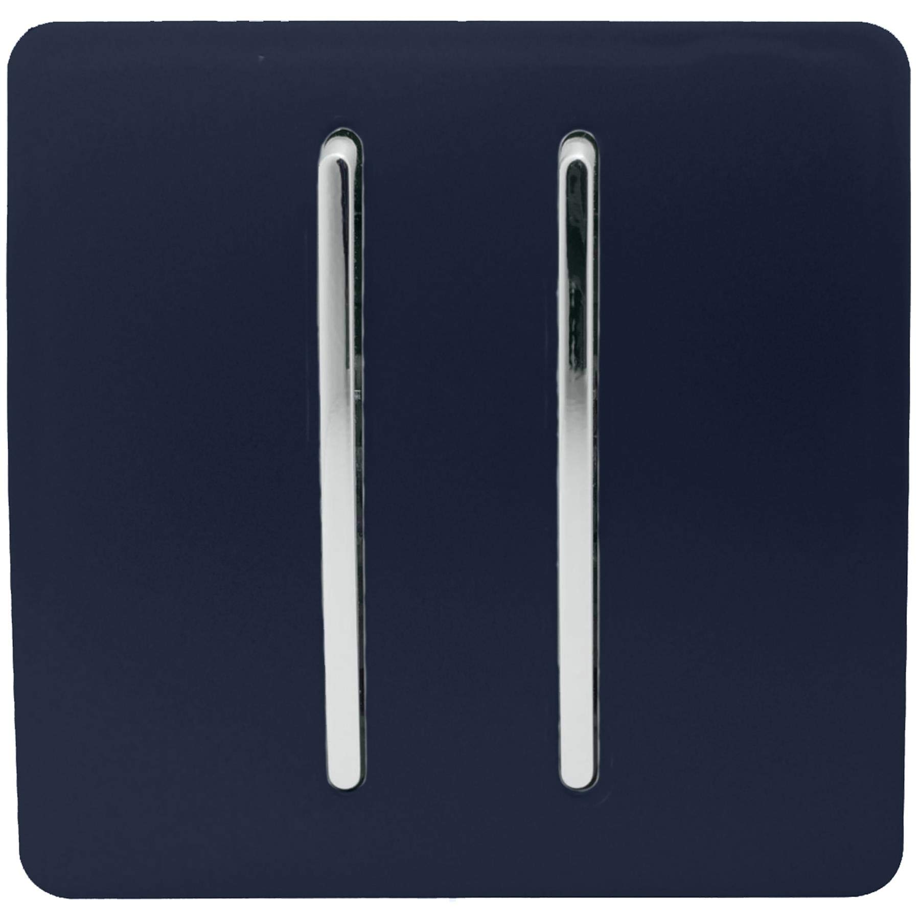 Trendi Switch Light Trendi Artistic Modern Glossy Tactile Auto Retractive 2 Door Bell Switch Navy