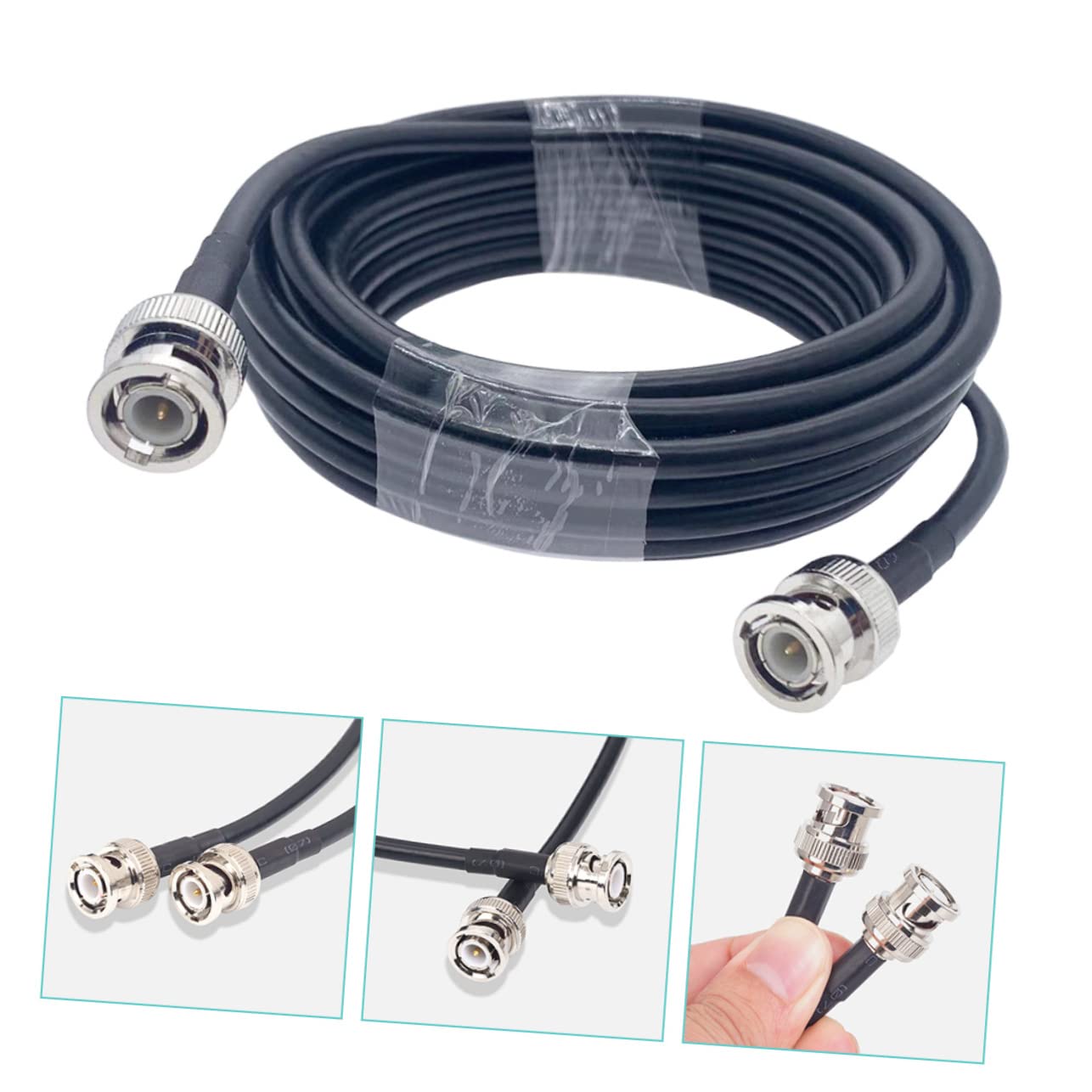 NUOBESTY 10M Câble Coaxial Bnc Câble Masculin Bnc à Perte Pour Cctv Et Équipements Électroniques