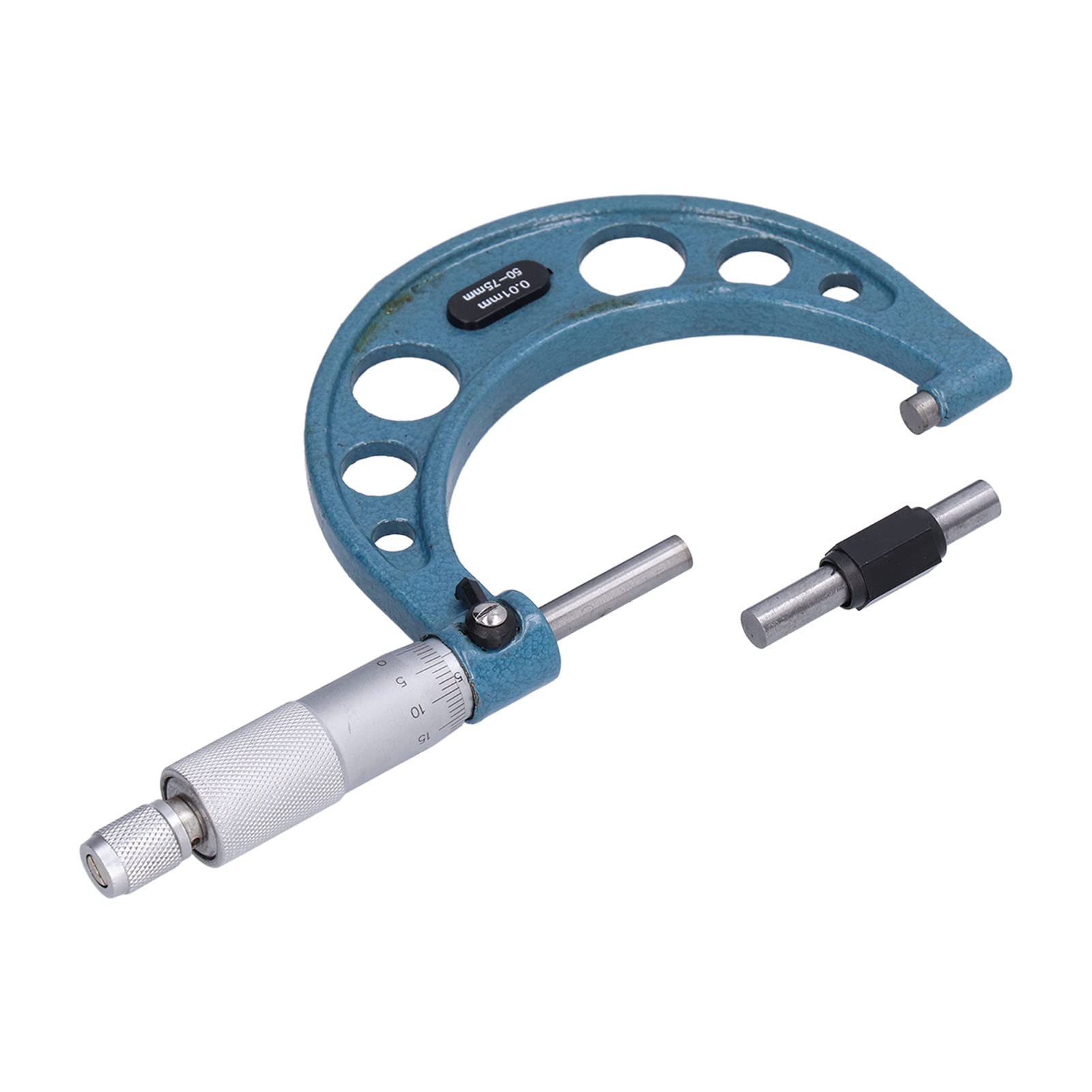 Micrometro Esterno, Micrometro di Spessore Strumento di Misurazione dello Spessore Ad Alta Precisione in Acciaio Inossidabile con Chiave 0,01 Mm (50-75 mm)