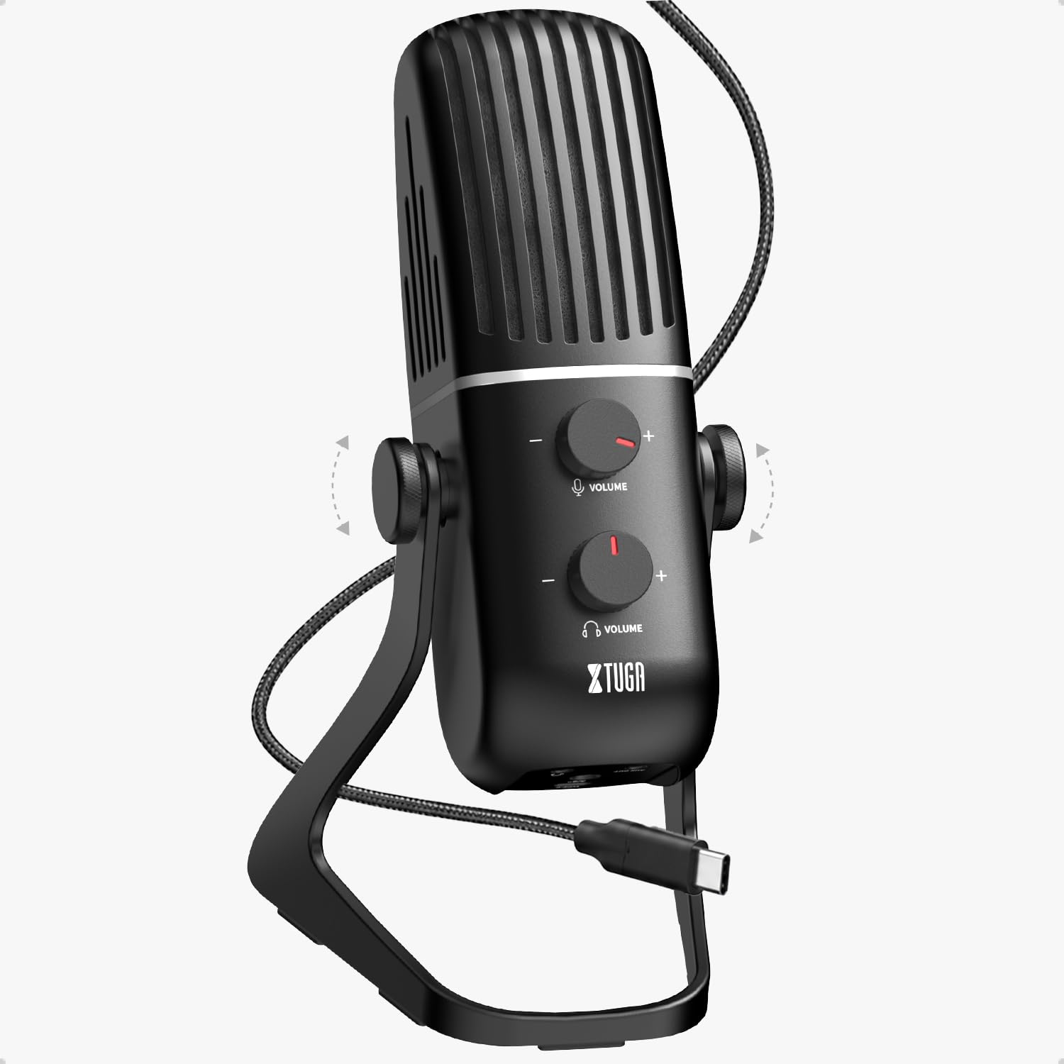 X-4 USB Condenser Microphone,Podcast Microphone,Metal Streaming Mic | 4-Pattern Pickup,Pl…