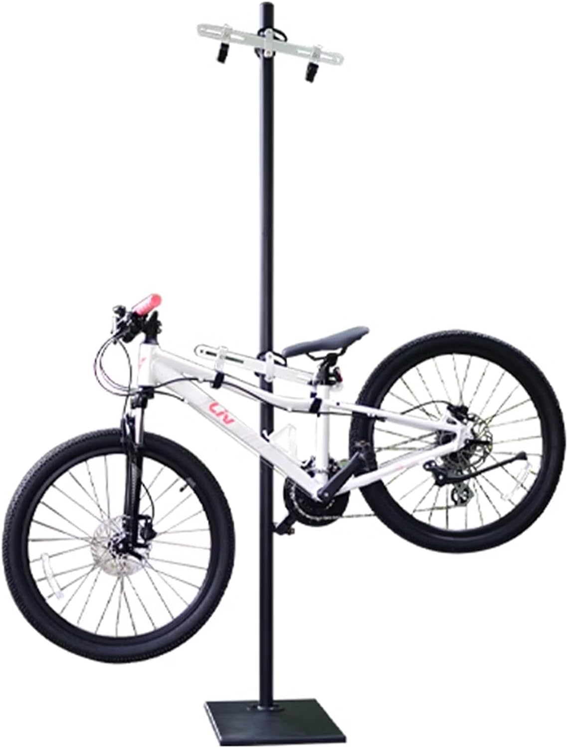 Vertical Bikes Stand 2 BikesThickened Steel Tube Parking Rack, Adjustable Hook Bikes Rack, 80kg Load Capacity for Garage & Apartment, Indoor Storage