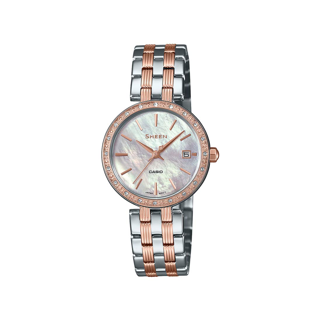 Casio Sheen Analog Rose Gold Dial Womens Watch - SHE-4060SG-7AUDF (SH227) (B08W51QP7W) Amazon Price History, Amazon Price Tracker