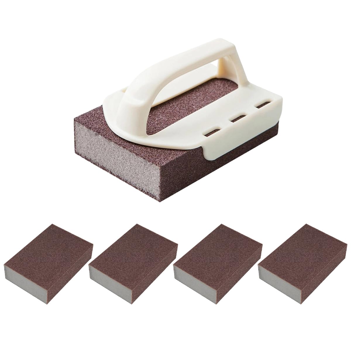 Nano Emery Sponge Cleaning Sponge Cleaning Kitchen Rust Cleaning Tool Carborundum Emery Heavy-Duty Scrubber for Rust Removal & Descaling - for Stainless Steel Pans, BBQ Grill, Stove (C)