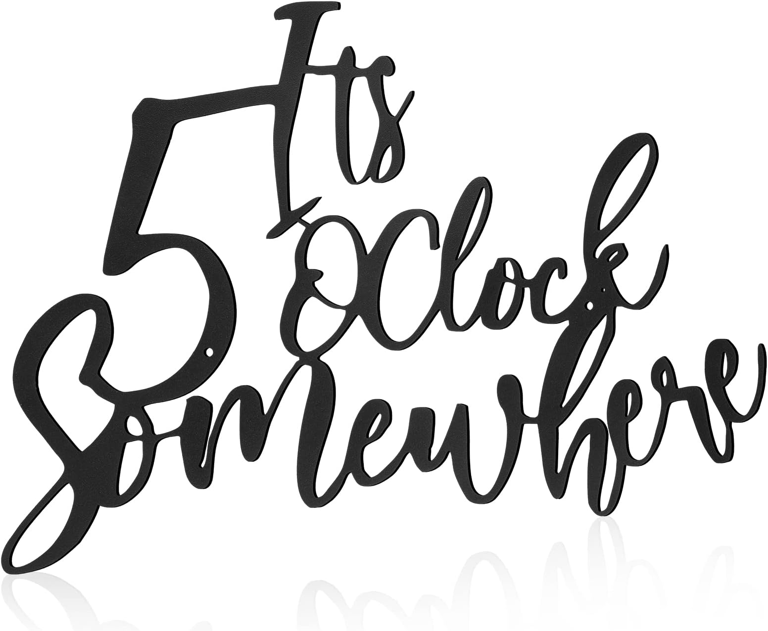 Demissle Metal Bar Decorations for Home It's 5 O'clock Somewhere Wall Decor 10 x 15 Vintage Retro Metal Bar Wall Art Hanging Sign for Home Salon Garage Basement Kitchen(Classic Color)