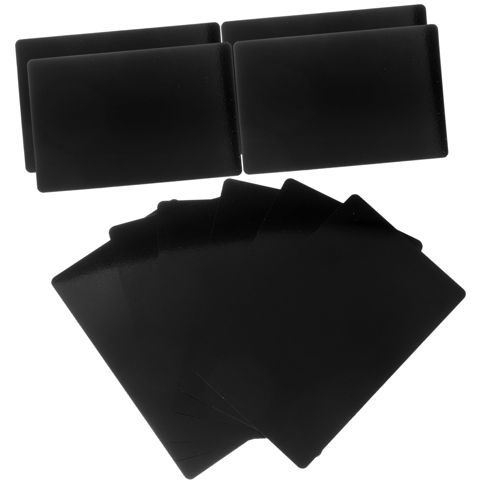 SHINEOFI 10 Set Carte Vergini in Alluminio Biglietto Da Visita Fai Da Te Biglietti Da Visita Vuoti Biglietti Da Visita in Alluminio Bianco Piccole Carte Black 10 Pezzi*10