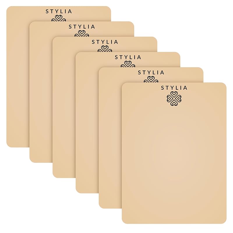 Stylia Kit com 6 folhas de silicone para prática de microblading, dupla face, 15,24 cm x 20,32 cm