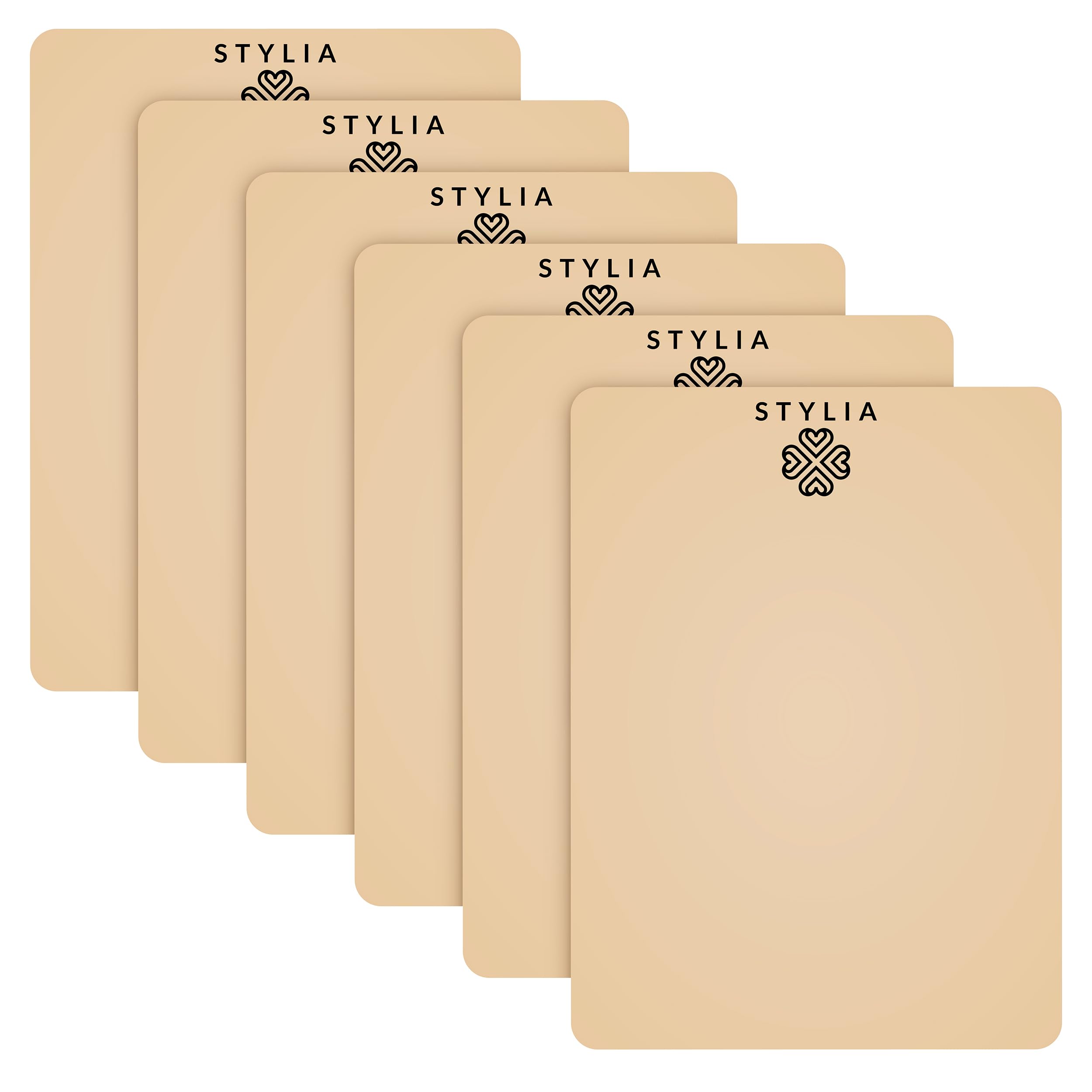 Stylia Microblading Practice Fake Skin Silicone Sheet for Eyebrow Tattoo, Micro Blading and Needling, Fake Skin for Tattoo, Eye Brow Makeup, Tattoo