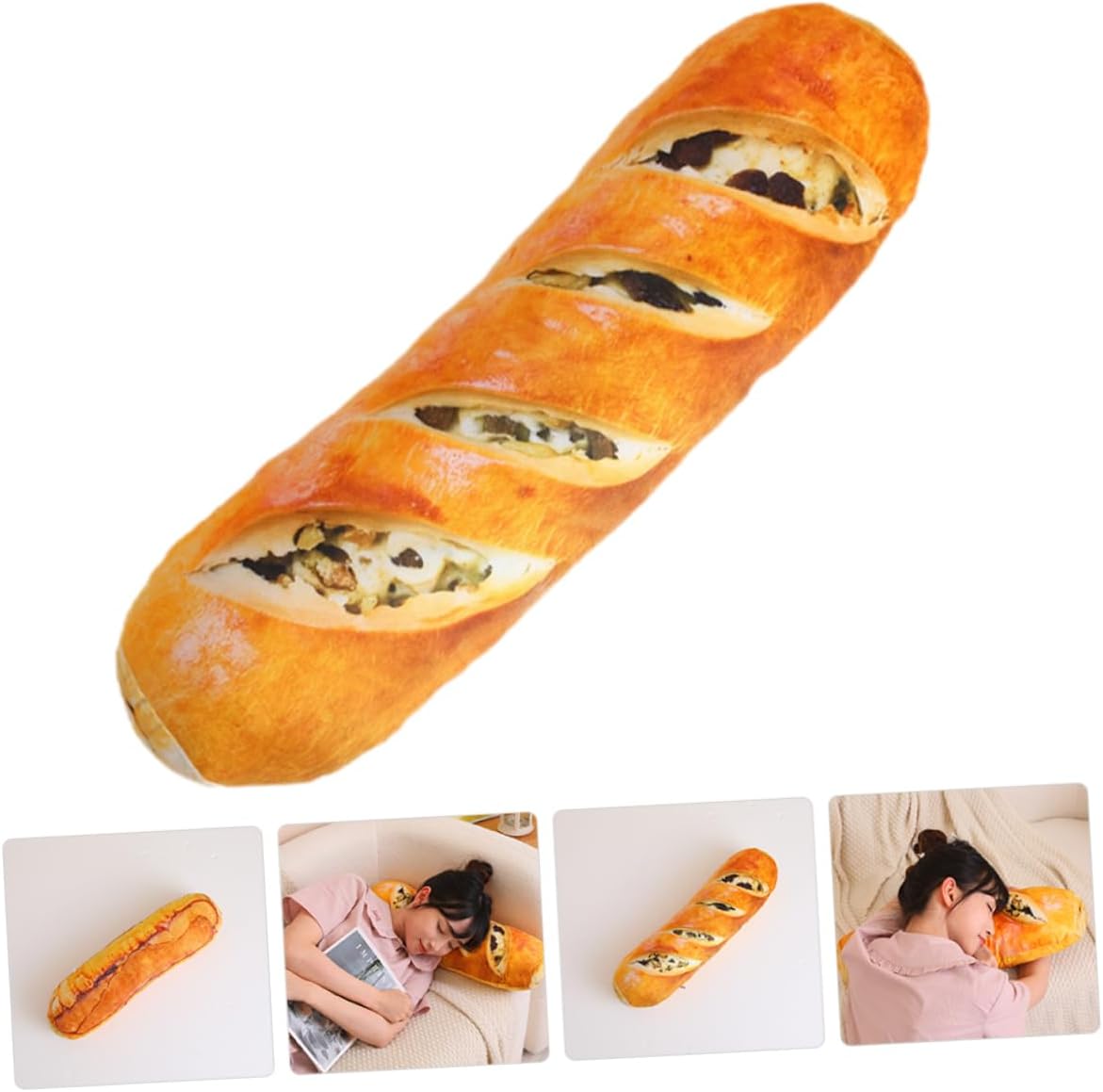 Bread Pillow Creative Lumbar Support Cushion for Home Decor Soft Stuffed Food for Bedroom Living Room and Nursery Unique