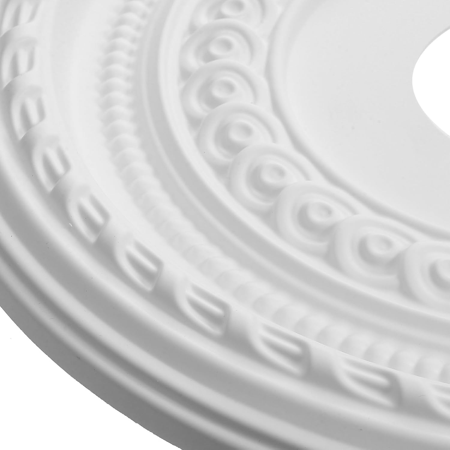 Cabilock Ceiling Medallion Light Fixture Pu Material Easy to Clean Traditional Design for Home and Office Decoration Decorative Ceiling Plate