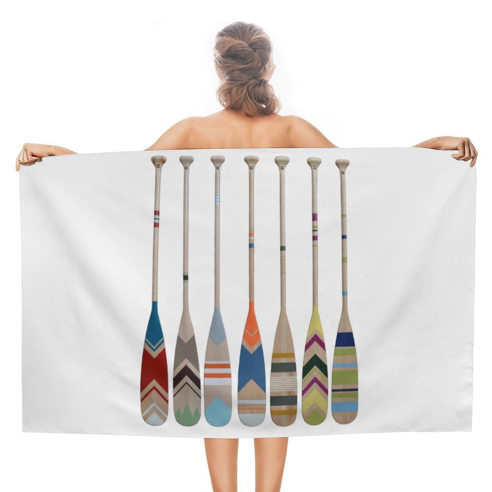 LWORZIIB Beach Towel, Canoe Paddle Bath Towel, Absorbent Towel for Swimming, Sports, Travel