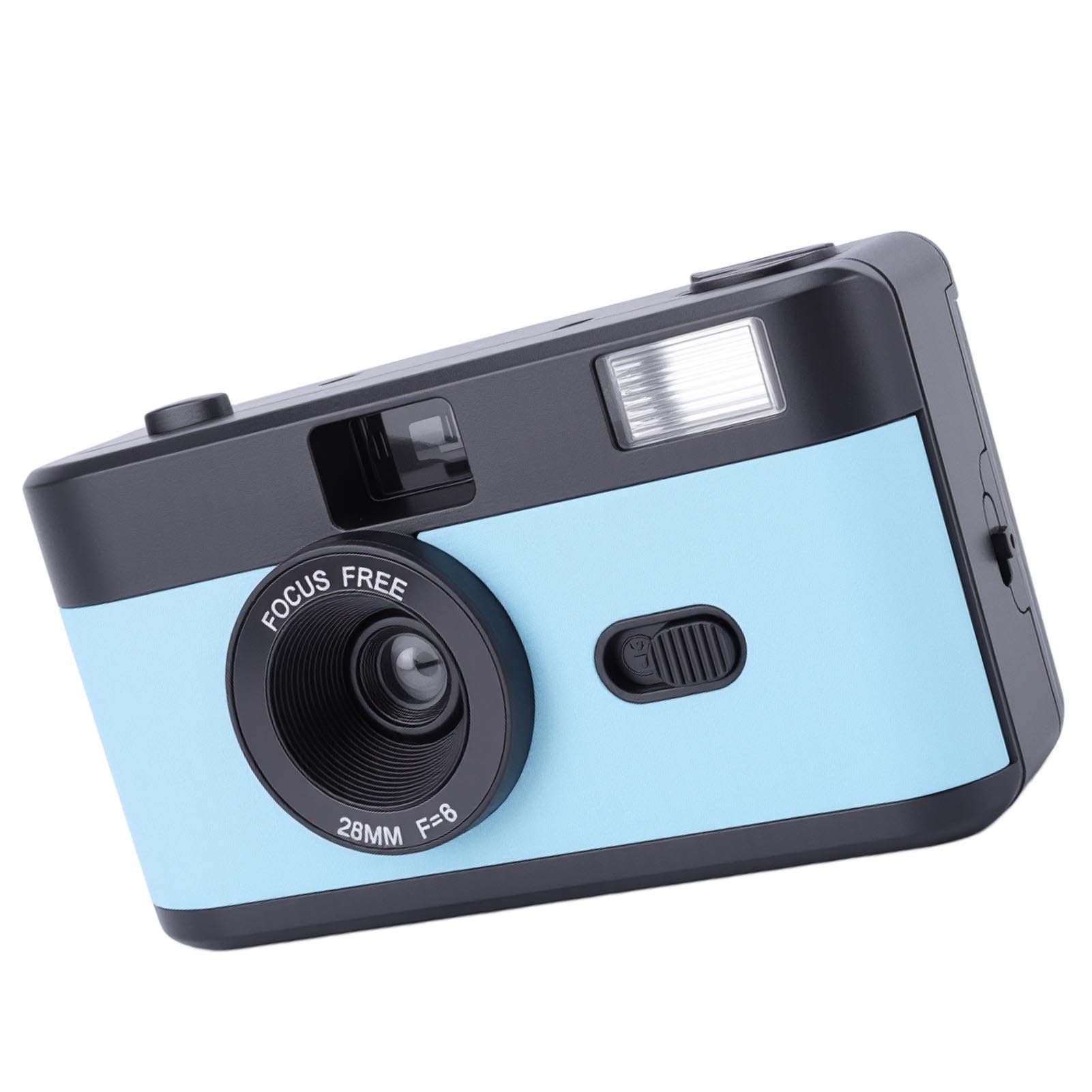 Socobeta Fotocamera a Pellicola da 35 Mm, Fotocamera a Pellicola retrò con Obiettivo 28 Mm F/8, Design Riutilizzabile per la Fotografia Nostalgica, Materiale ABS con 27 Pellicole a Colori (#1)
