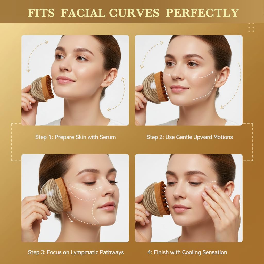 Amazon.com: Pukaock 2PCS Lymphatic Contour Face Brush, Chin