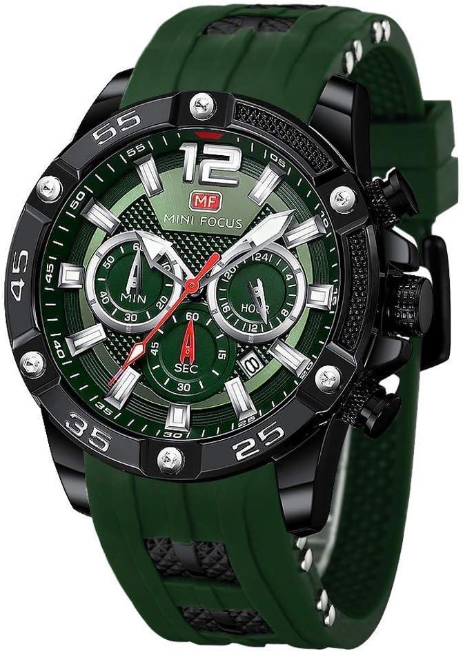 Men's Sports Watch (Multifunction,Waterproof,Luminous,Calendar) Silicon Strap Wrist Watch Fashion for Men …